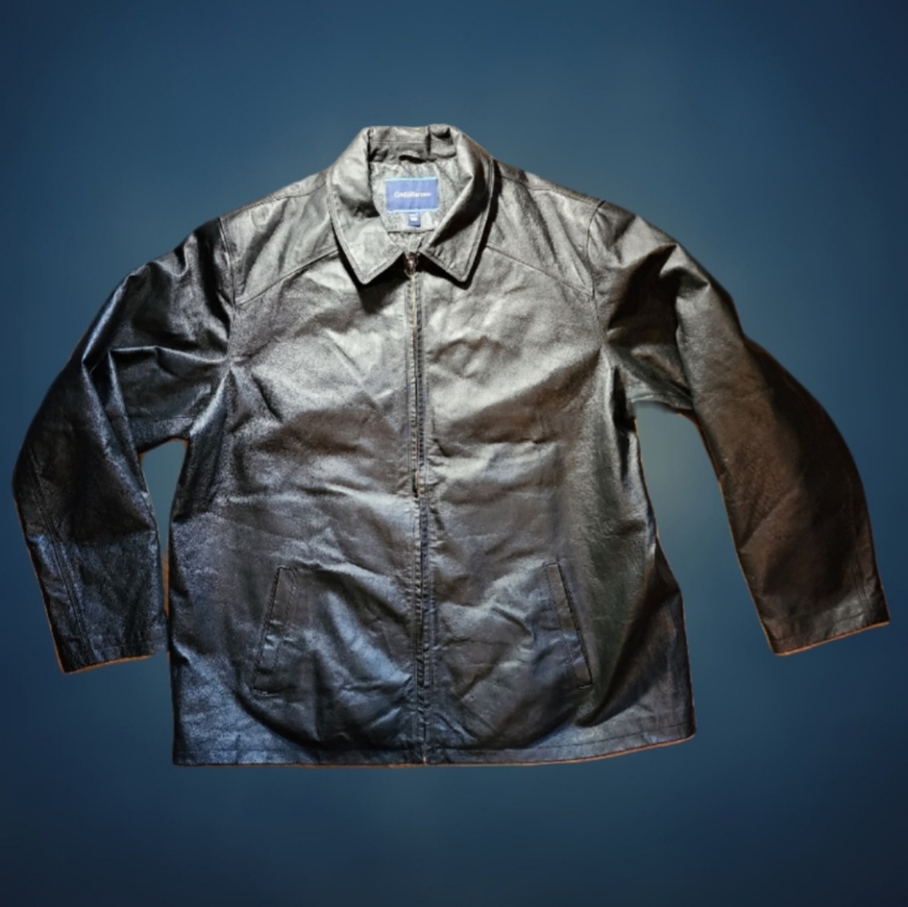 Black Faux Leather Pleather Soft Jacket Coat